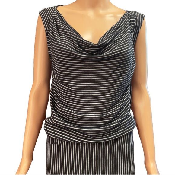 Derek Lam Striped Drape Jersey Dress SMALL - Picture 4 of 15